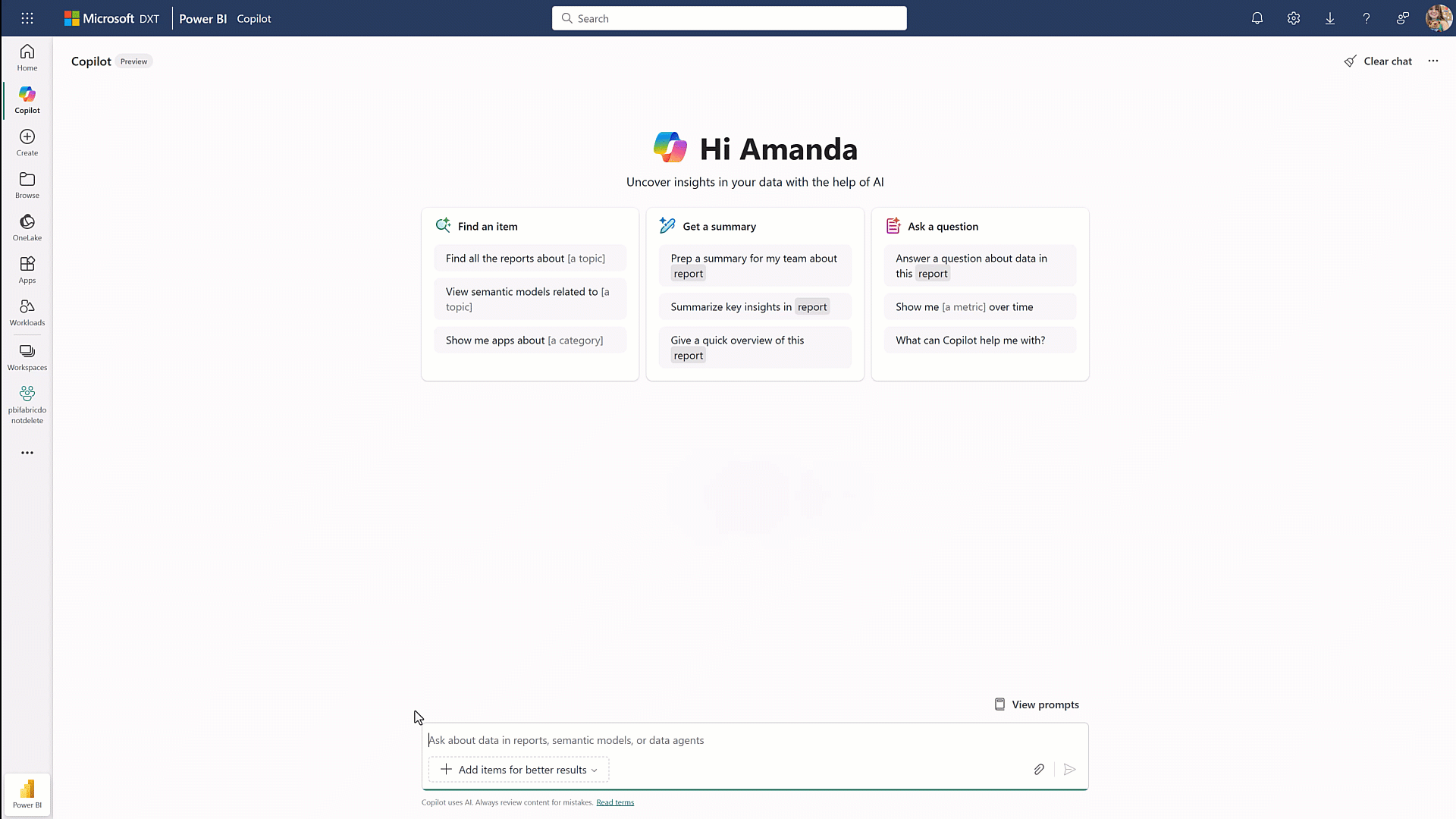 Chat with data