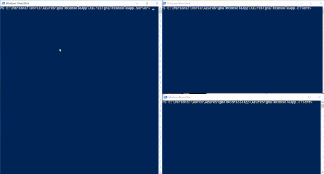 Azure SignalR Messaging with .Net Core Console App Server and Client