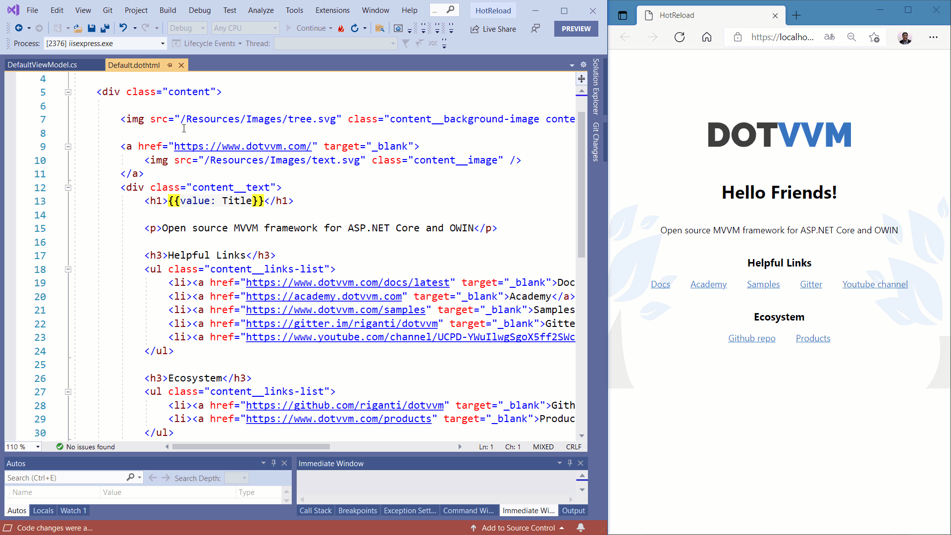 Hot Reload For .NET Developers
