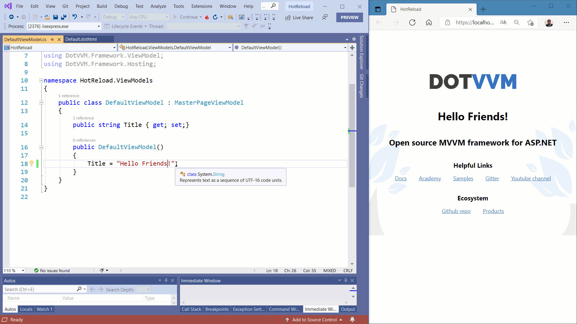 Hot Reload For .NET Developers