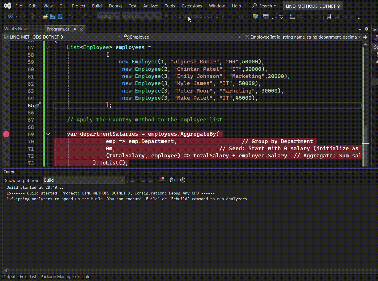 AggregateBy in Linq .net 9